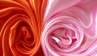 100 Kain Satin Poliester Oleh Yard, Pink Stretch Satin Lining Fabric pemasok